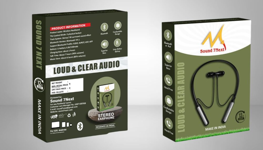 Wireless Neckband with 3-month warranty