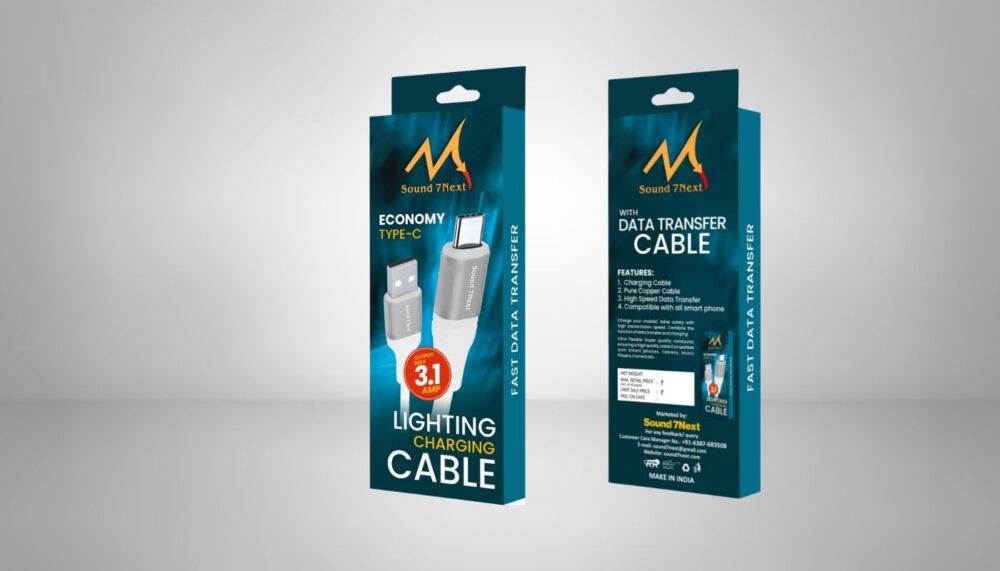 Lighting Data Cable Type C  Mobile Charging Cable 6-Months Warranty