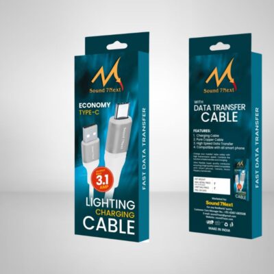 Lighting Data Cable Type C  Mobile Charging Cable 6-Months Warranty